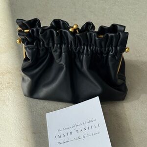 Amato Daniele Raviolo bag Black Calfskin